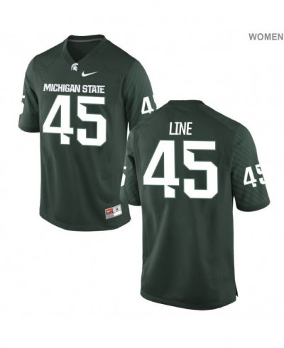 Women's Ben Line Michigan State Spartans #45 Nike NCAA Green Authentic College Stitched Football Jersey QZ50I00JE